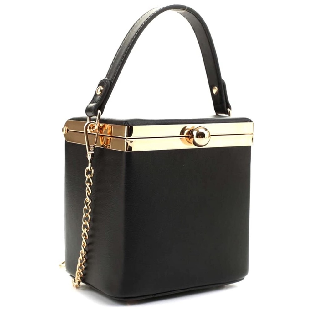 Vegan Leather Small Top Handle Cross Body Picnic Bag NWT